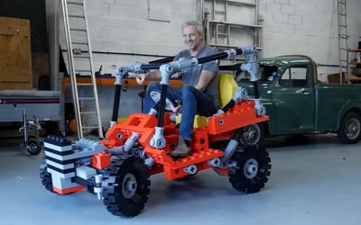 Man turns childhood Lego Technic Dune Buggy toy into incredible life-size drivable machine