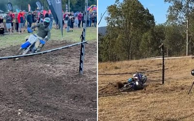 This motorcycle drift competition takes limbo to a different level