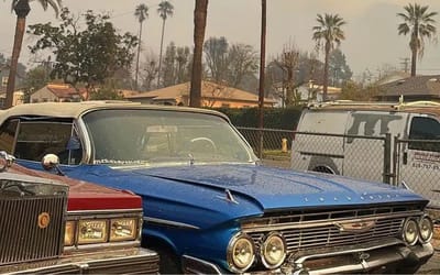 Man’s quick thinking meant his vintage lowriders made it through the California fires largely unscathed