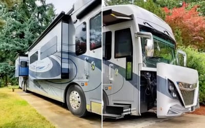 This luxury RV is a transformer on wheels with a ‘Waldorf Astoria’ interior