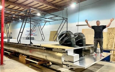 Man is currently building his dream yacht from scratch, his progress so far is nuts