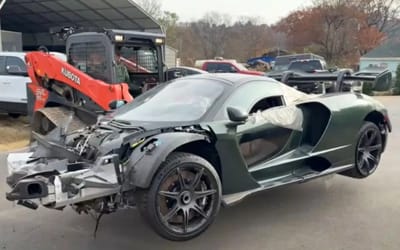 YouTubers bought a totaled $1.3 million McLaren Senna for $350k to save it but admit it’s ‘one heck of a project’