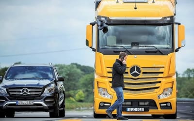 Mercedes built a 20-ton truck that can stop faster than some of the lightest cars and it’s dope to watch