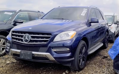 Confusion caused by Mercedes-Benz ML with Tesla badge on the hood