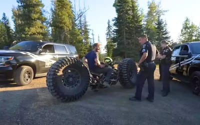 Wild-looking Monster Chopper attracts attention of Idaho cops who react in surprising way