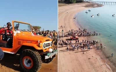 Land Cruiser drives 7km underwater, setting longest underwater drive record