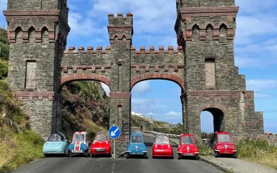 A bunch of teeny Peel P50 cars completely took over an island in Europe