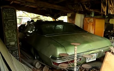 Sentimental Pontiac rescued in nick of time from collapsing barn