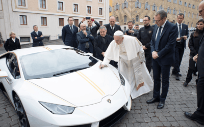 Pope Francis continued to drive a tiny humble car despite receiving a Lamborghini Huracán