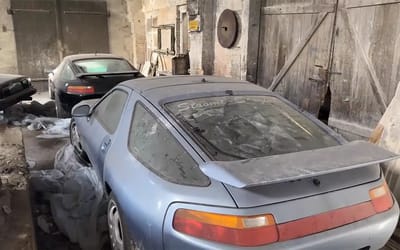 Car graveyard expert discovers Porsche chop shop full of high-end abandoned vehicles