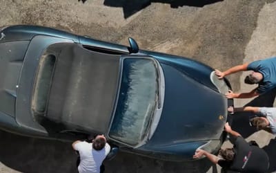Mechanics rescue abandoned Porsche Boxster S 986 from barn to see if they can revive the long-neglected classic