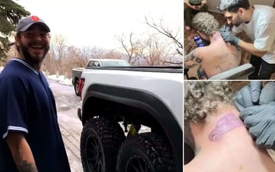 Post Malone is a REALLY big fan of his Ford F-150 Raptor