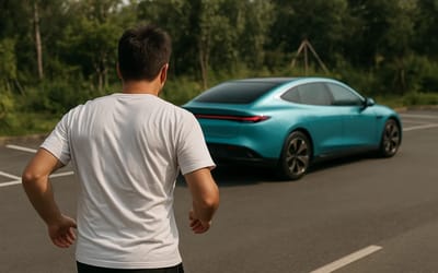 Parked Xiaomi SU7 starts moving by itself in the parking lot leaving people baffled
