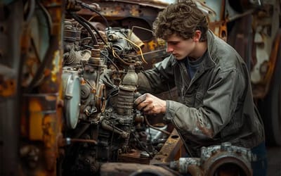 These guys take pride in rebuilding rusty car engines so they can run again