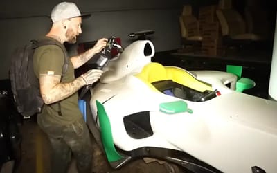 Underground bunker that's a real-life Batcave holds a Bentley and a bare-boned Formula 1 car