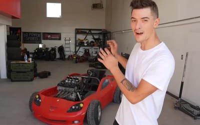 Idaho man creates 130hp Corvette bed go kart and takes it to the streets