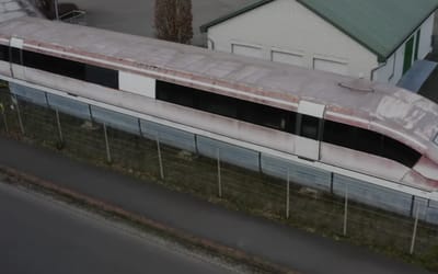 Maglev train that once reached 260 mph now sits abandoned, rotting and forgotten in Germany
