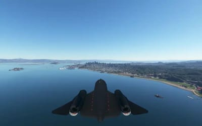 Incredible simulation shows what the SR-71's speed would look like flying at ground level