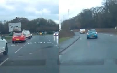 ‘Selfish’ driver who uses ‘Slingshot’ method to bypass busy roundabout divides internet