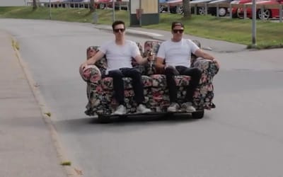 This sofa that’s driven like a car is the coolest thing you’ll see today