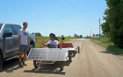 Man builds electric car running solely on solar power for unlimited range