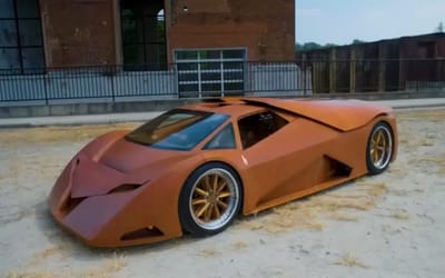 Man who spent a decade making world’s first wooden supercar claims it can hit lightning-fast speeds