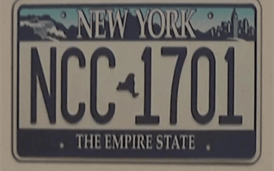 Star Trek fan keeps getting tickets because of old USS Enterprise license plate