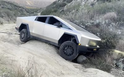 Tesla Cybertruck owner attempts California off-road adventure before running into trouble