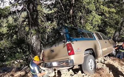 Chevy Silverado stuck for months on Utah mountain at 36-degree angle is saved by incredible team of rescuers