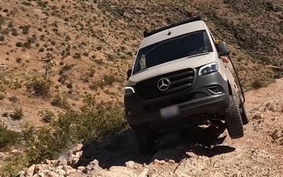 Inexperienced Mercedes Sprinter owner attempts a Utah Jeep trail and learns a hard lesson