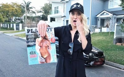 Watch the incredibly awkward moment Supercar Blondie tells her family she is in Playboy