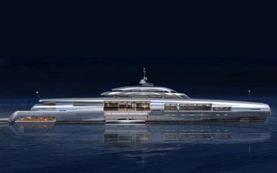 US designer's 502-foot superyacht concept would be the largest and fastest of its kind if built