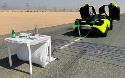 We attempted to do impossible tablecloth trick with a McLaren 720S