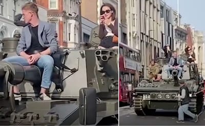 Tank rides through London and avoids all congestion charges due to intelligent loophole