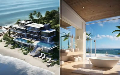 This concept mansion for Taylor Swift and Travis Kelce is waterfront living at its finest