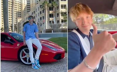 Teen millionaire called out for posing with rented Ferrari shares the reason he “rents supercars over buying them”