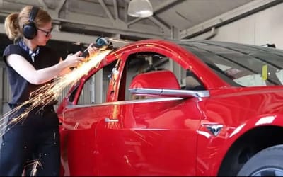 Woman chops up her brand new Tesla to make DIY ‘Truckla’