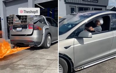 Florida automotive shop builds a Tesla Model X Plaid Time Machine