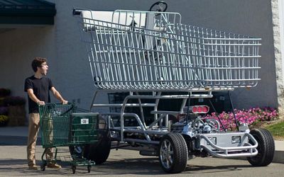 Shopper Chopper is a shopping cart converted into a hot rod