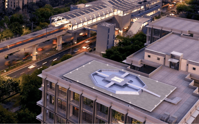 Flying cars will dock at vertiports instead of airports or parking garages and this is what Japan's coolest one could look like