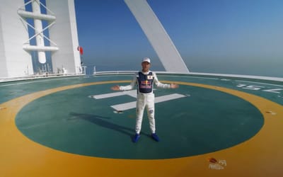 Red Bull pilot pulls off the near-impossible by landing a plane on the tiniest of helipads