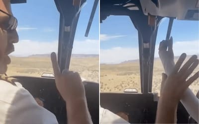 Pilot yells ‘that will kill us’ after tourist grabs helicopter lever during flight