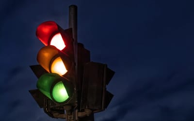 This is why traffic lights have the scoops on top of each light as they were first introduced 158 years ago