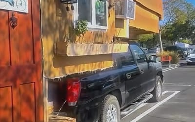 Man can't believe Chevrolet Avalanche driver has effectively built an entire apartment on his vehicle
