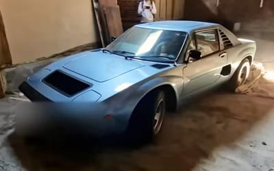 Men exploring abandoned mansion find ultra rare sports car