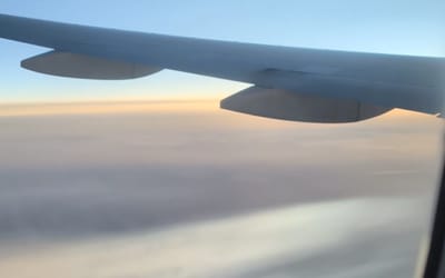 A passenger caught the perfect lighting conditions to make jet exhaust fully visible mid flight and it looks like warp speed