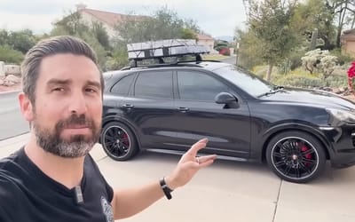 california-man-decides-to-save-money-on-ups-and-transports-his-100-wheels-home-by-strapping-them-to-the-roof-of-his-car