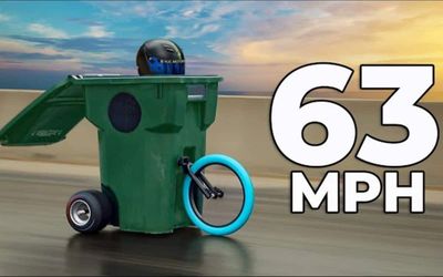 Watch this YouTuber turn his trash can into a record-breaking speed demon