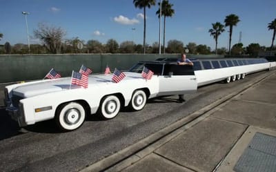 This is the world’s longest car and it takes an entire minute to walk around it