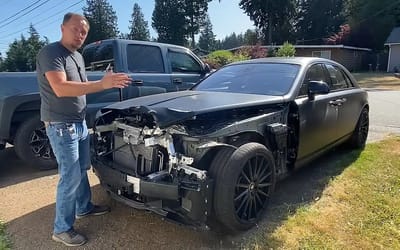 YouTuber is rebuilding a 2015 Rolls-Royce Ghost in his driveway and coming up with ingenious solutions to missing parts